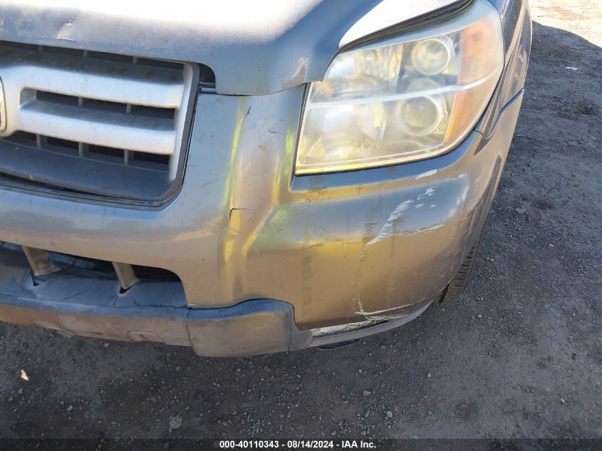 2007 Honda Pilot Ex-L VIN: 5FNYF28757B001946 Lot: 40110343