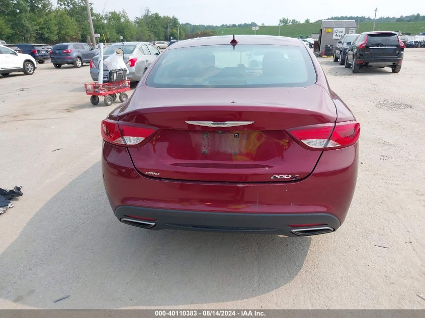 2015 Chrysler 200 S VIN: 1C3CCCDG2FN601892 Lot: 40110383