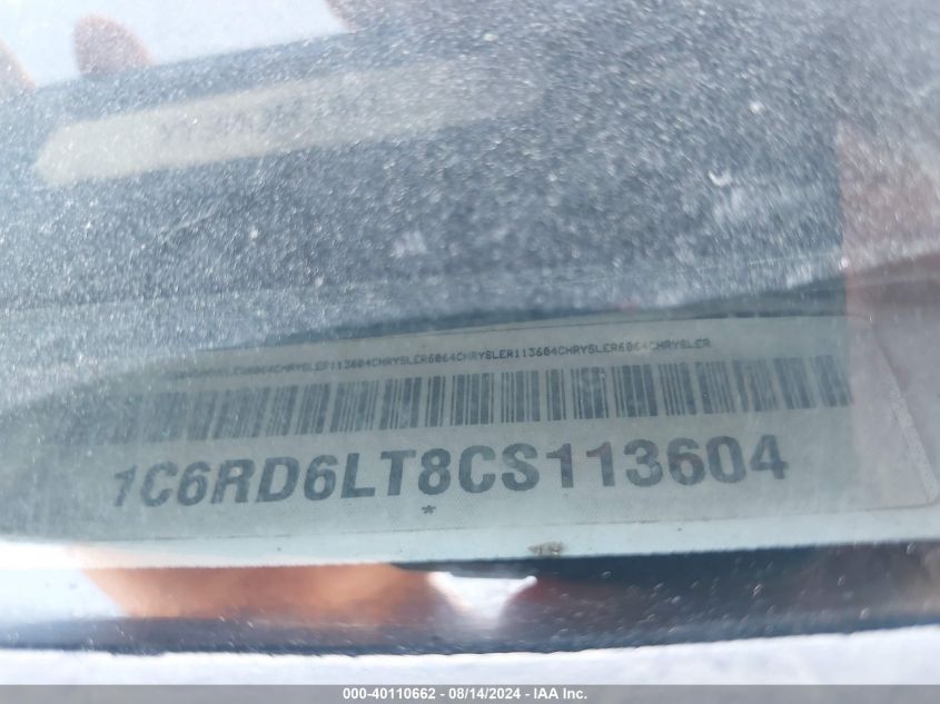 2012 Ram 1500 Slt VIN: 1C6RD6LT8CS113604 Lot: 40110662