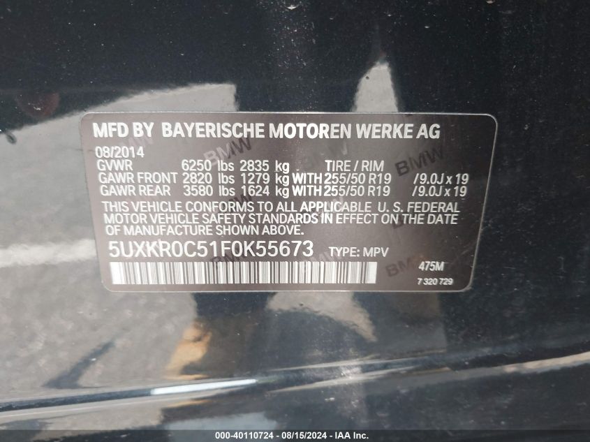 5UXKR0C51F0K55673 2015 BMW X5 xDrive35I