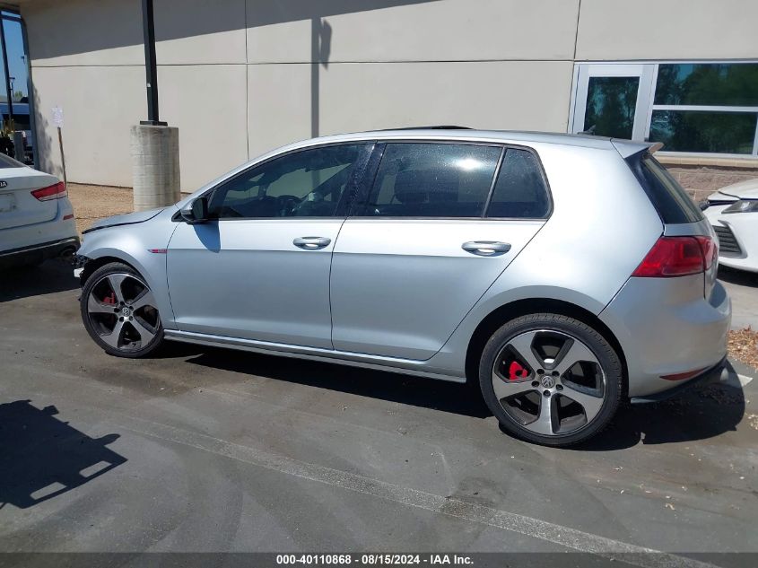 2017 Volkswagen Golf Gti Autobahn 4-Door/S 4-Door/Se 4-Door/Sport 4-Door VIN: 3VW447AU6HM016340 Lot: 40110868