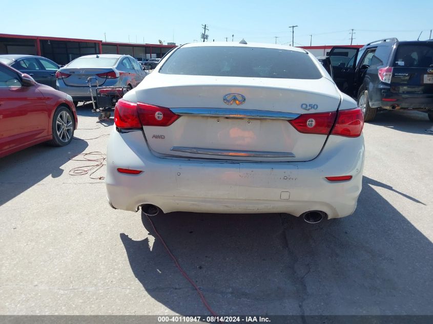 2014 Infiniti Q50 Premium VIN: JN1BV7AR7EM704991 Lot: 40110947