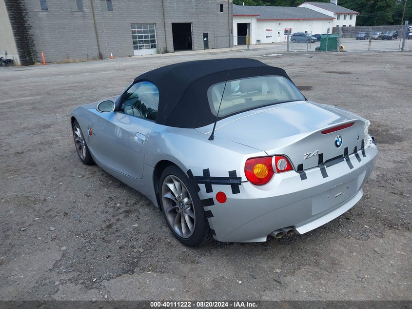 2004 BMW Z4 2.5I VIN: 4USBT33524LS52985 Lot: 40111222