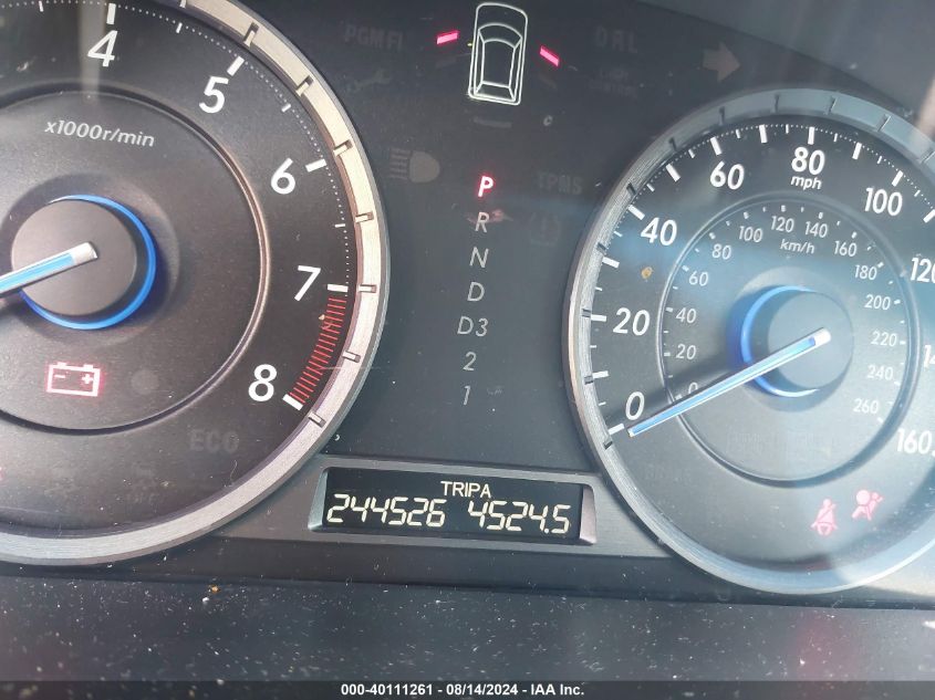 2012 Honda Crosstour 2.4 Ex-L VIN: 5J6TF3H57CL001138 Lot: 40111261