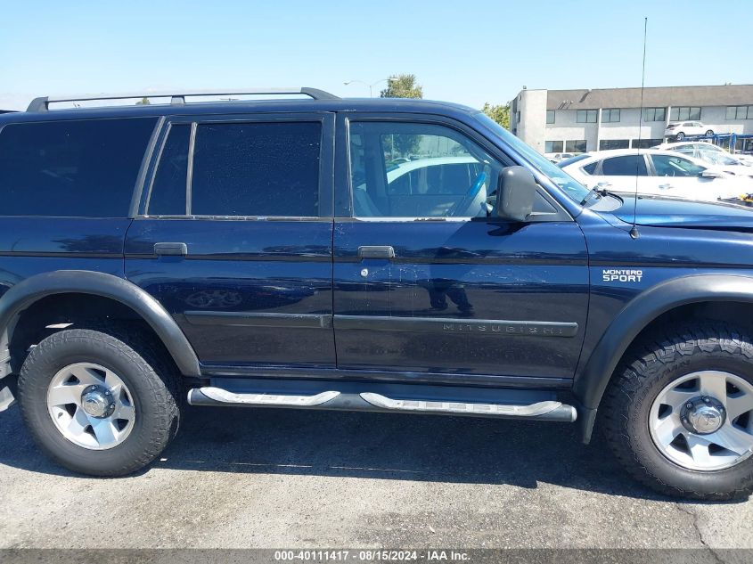 2002 Mitsubishi Montero Sport Es/Ls VIN: JA4LS21H42J059244 Lot: 40111417