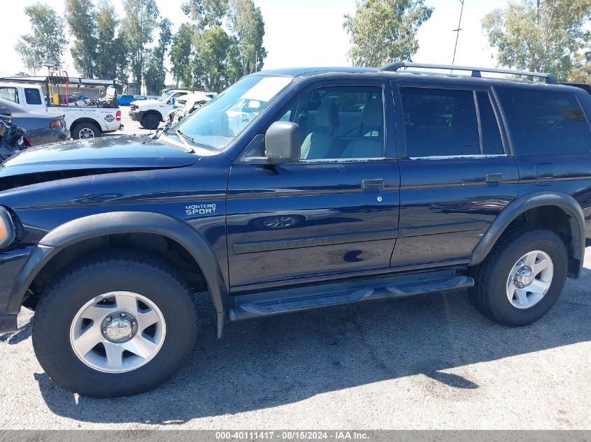 2002 Mitsubishi Montero Sport Es/Ls VIN: JA4LS21H42J059244 Lot: 40111417