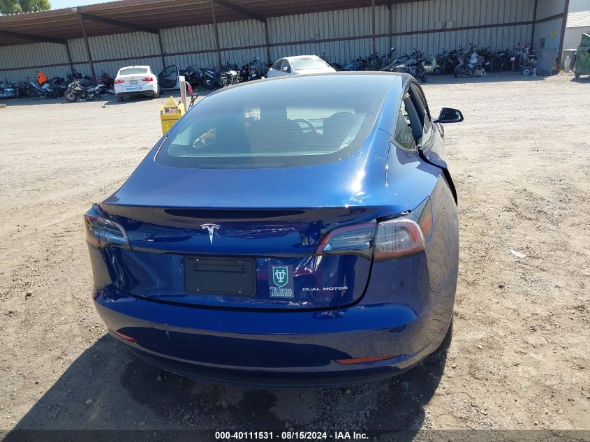 2022 Tesla Model 3 Long Range Dual Motor All-Wheel Drive VIN: 5YJ3E1EB8NF275512 Lot: 40111531