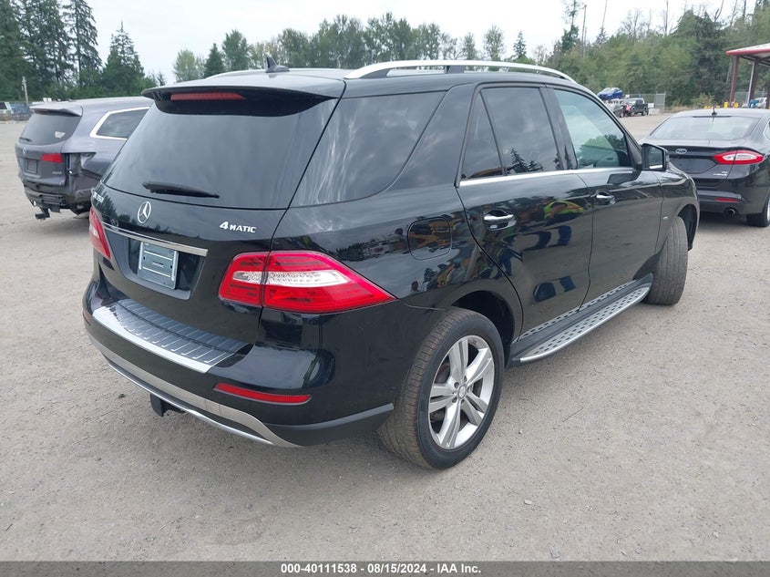 2012 Mercedes-Benz Ml 350 4Matic VIN: 4JGDA5HB5CA033457 Lot: 40111538