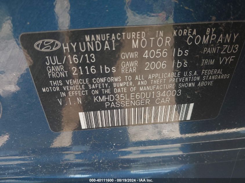 KMHD35LE6DU134003 2013 Hyundai Elantra Gt