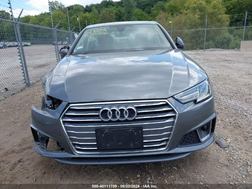 2019 Audi A4 45 Premium VIN: WAUDNAF49KA116276 Lot: 40111709