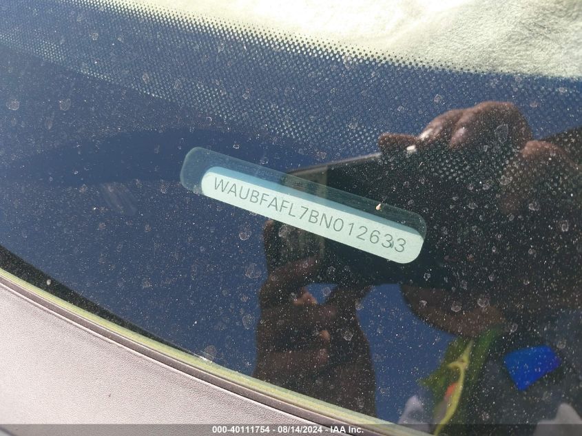 2011 Audi A4 2.0T Premium VIN: WAUBFAFL7BN012633 Lot: 40111754