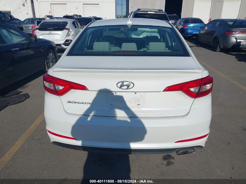 2016 Hyundai Sonata Se VIN: 5NPE24AF5GH267271 Lot: 40111800