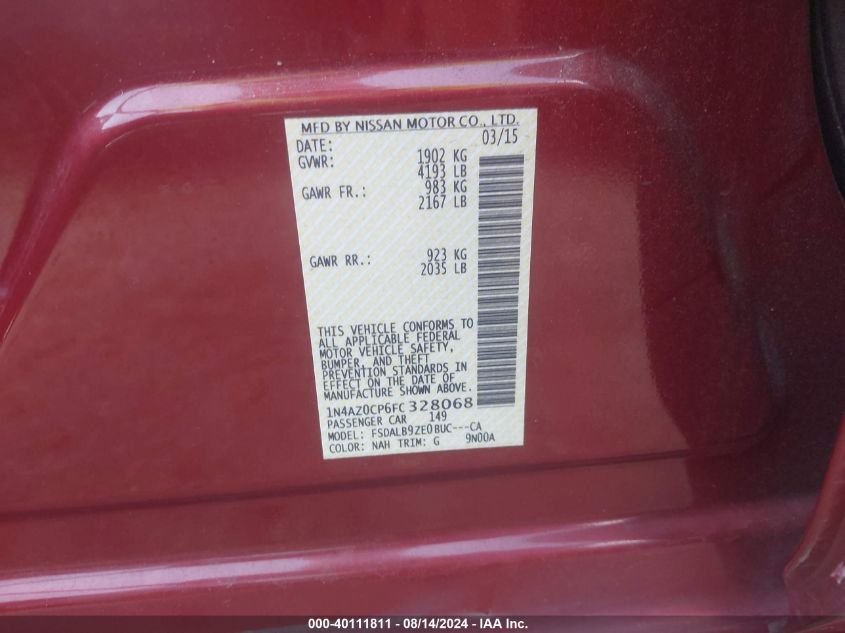 2015 NISSAN LEAF S - 1N4AZ0CP6FC328068