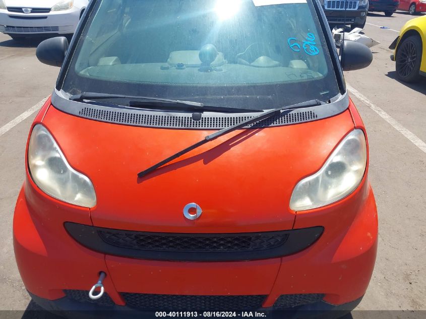 2008 Smart Fortwo Passion VIN: WMEEK31X68K103406 Lot: 40111913