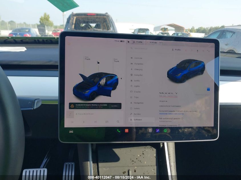 2020 TESLA MODEL Y LONG RANGE DUAL MOTOR ALL-WHEEL DRIVE/PERFORMANCE DUAL MOTOR ALL-WHEEL DRIVE - 5YJYGDEF9LF034866