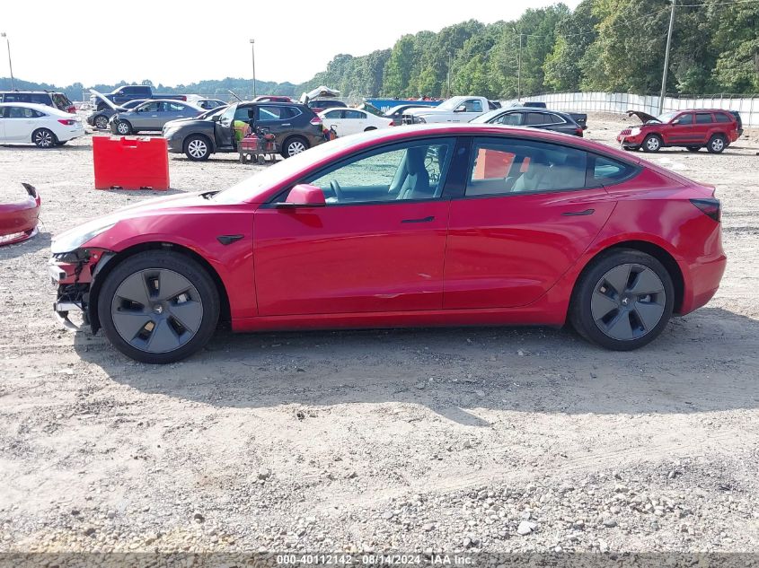 2022 Tesla Model 3 Long Range Dual Motor All-Wheel Drive VIN: 5YJ3E1EB8NF271329 Lot: 40112142