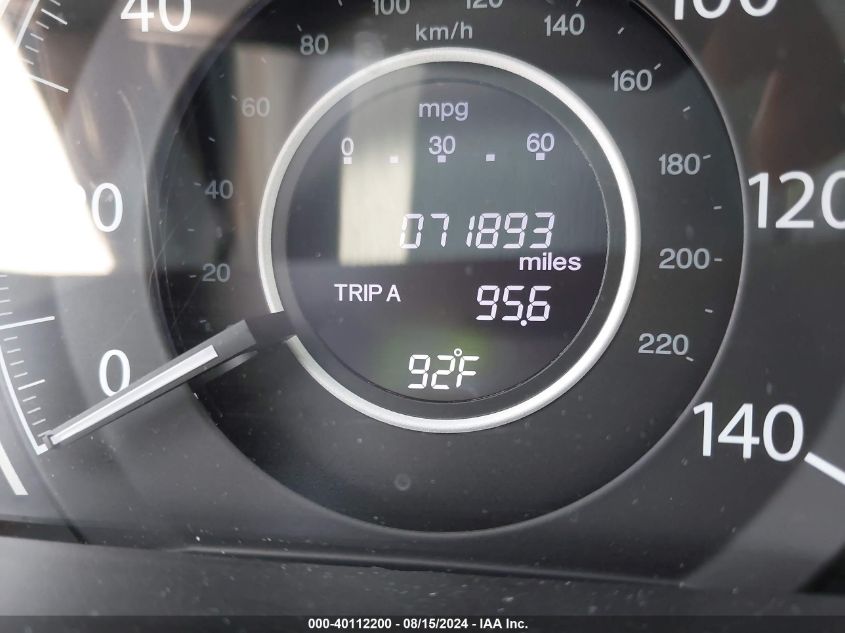 2013 Honda Cr-V Ex-L VIN: 2HKRM4H75DH682774 Lot: 40112200