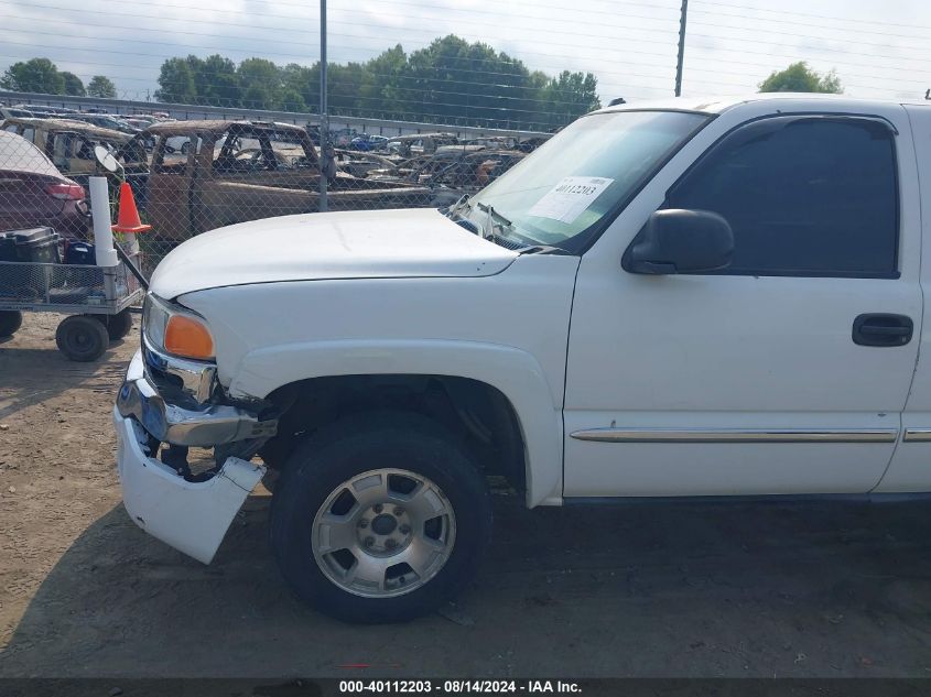 2005 GMC Sierra 1500 Sle VIN: 2GTEK13T251317883 Lot: 40112203