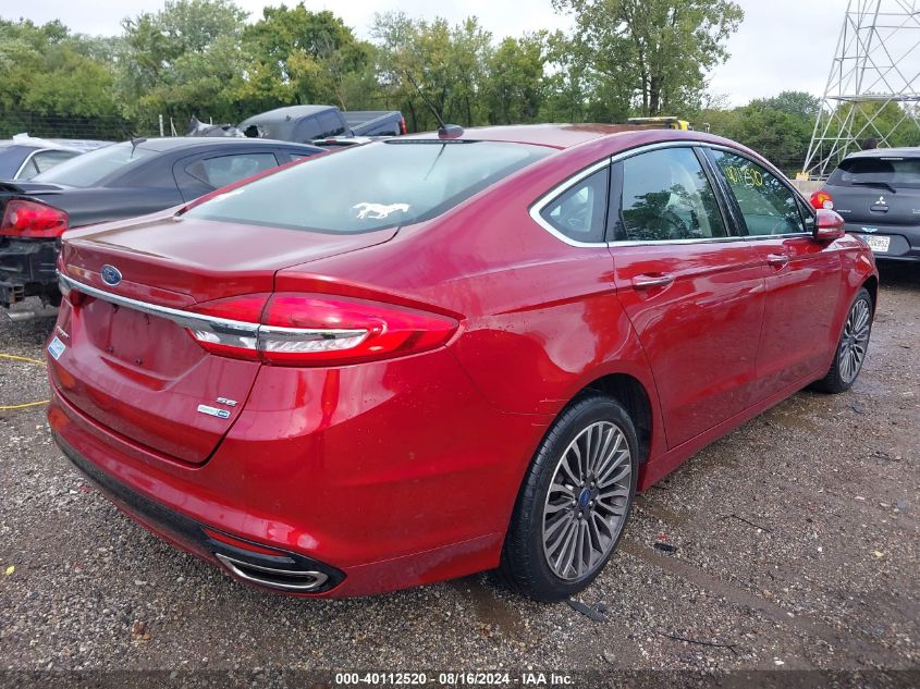 2017 FORD FUSION SE - 3FA6P0T9XHR263596