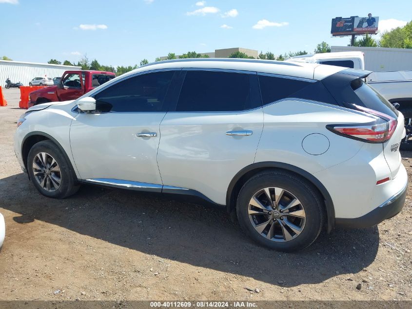 2015 Nissan Murano Sl VIN: 5N1AZ2MG3FN272417 Lot: 40112609