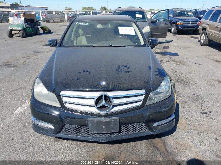2013 Mercedes-Benz C 250 Luxury/Sport VIN: WDDGF4HB0DR281296 Lot: 40112614