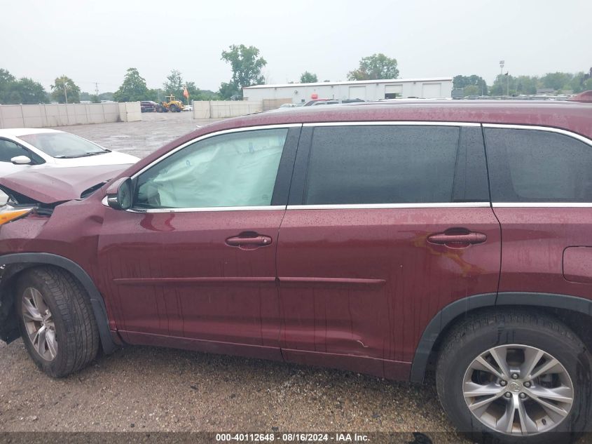 2014 Toyota Highlander Le Plus V6 VIN: 5TDBKRFH7ES029360 Lot: 40112648