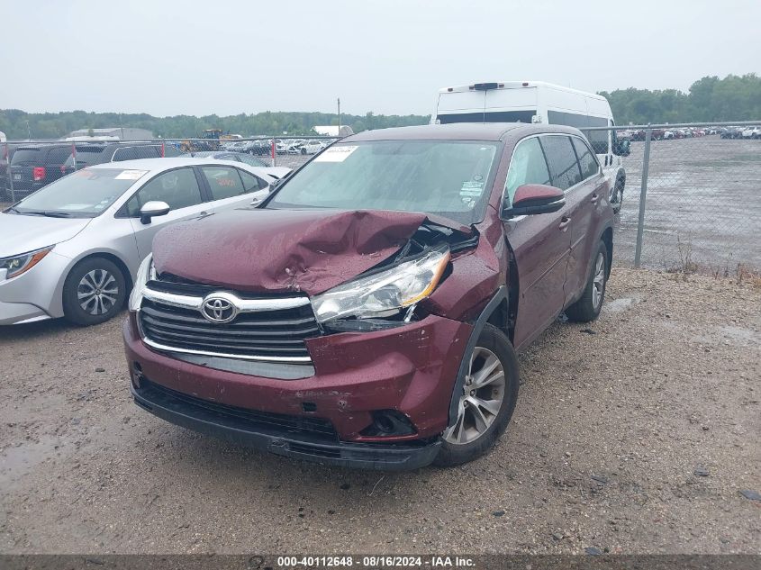 2014 Toyota Highlander Le Plus V6 VIN: 5TDBKRFH7ES029360 Lot: 40112648