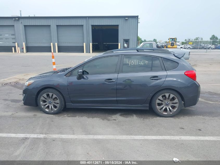 2016 Subaru Impreza 2.0I Sport Premium VIN: JF1GPAP67G9238286 Lot: 40112671