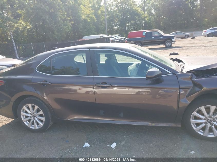 2019 Toyota Camry Le VIN: 4T1B11HK0KU252484 Lot: 40112689