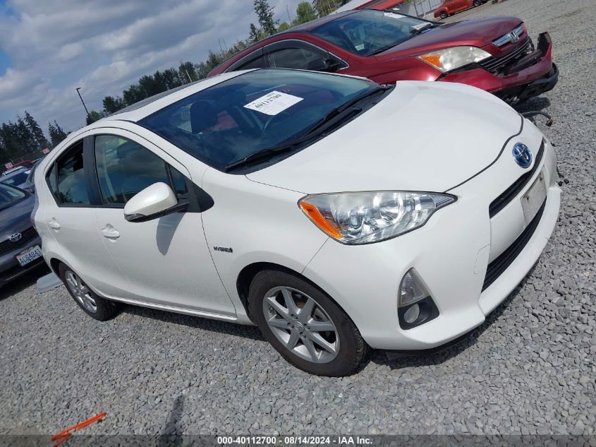 2013 Toyota Prius C Four VIN: JTDKDTB39D1039868 Lot: 40112700