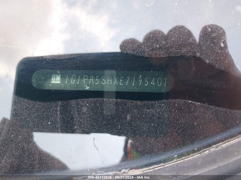 2014 Chevrolet Cruze Ls Auto VIN: 1G1PA5SHXE7195401 Lot: 40112836
