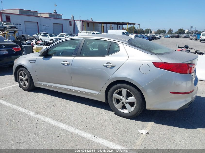 2015 Kia Optima Lx VIN: 5XXGM4A77FG447843 Lot: 40112951