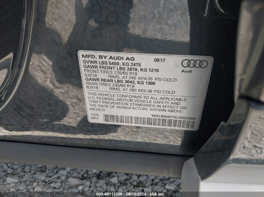 WA1BNFYXJ2023394 2018 Audi Q5