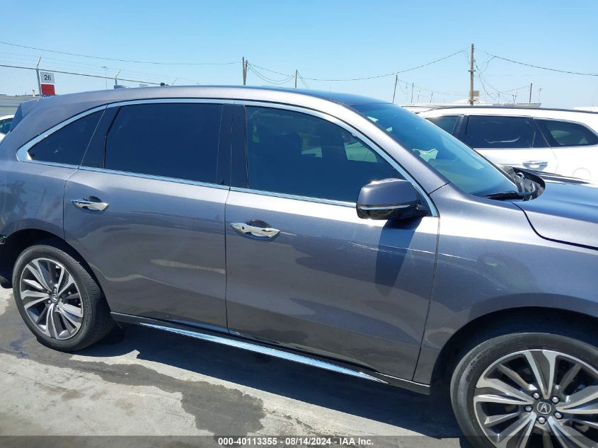 2019 Acura Mdx Tech Pkg VIN: 5J8YD3H55KL012298 Lot: 40113355