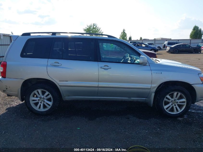 2006 Toyota Highlander Hybrid Limited V6 VIN: JTEEW21A260019628 Lot: 40113424