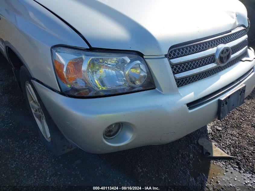 2006 Toyota Highlander Hybrid Limited V6 VIN: JTEEW21A260019628 Lot: 40113424