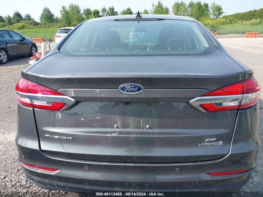 2019 Ford Fusion Hybrid Se VIN: 3FA6P0LU2KR285426 Lot: 40113485