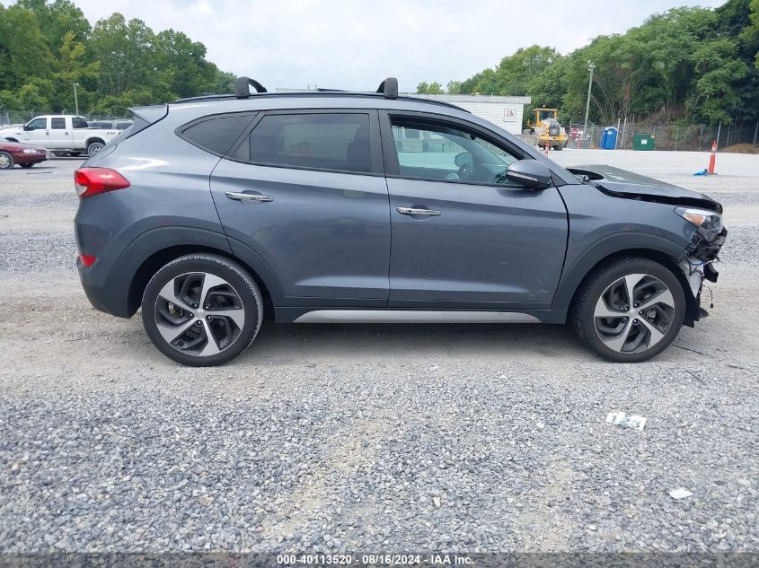 2017 Hyundai Tucson Limited VIN: KM8J3CA24HU297366 Lot: 40113520