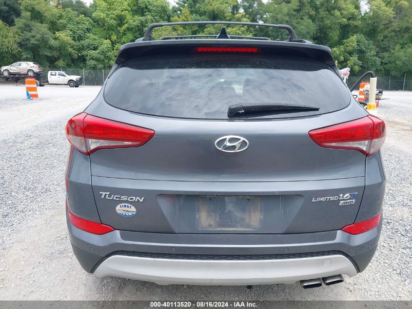 2017 Hyundai Tucson Limited VIN: KM8J3CA24HU297366 Lot: 40113520