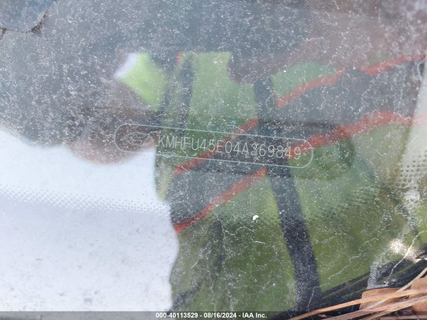 2004 Hyundai Xg 350 VIN: KMHFU45E04A369849 Lot: 40113529