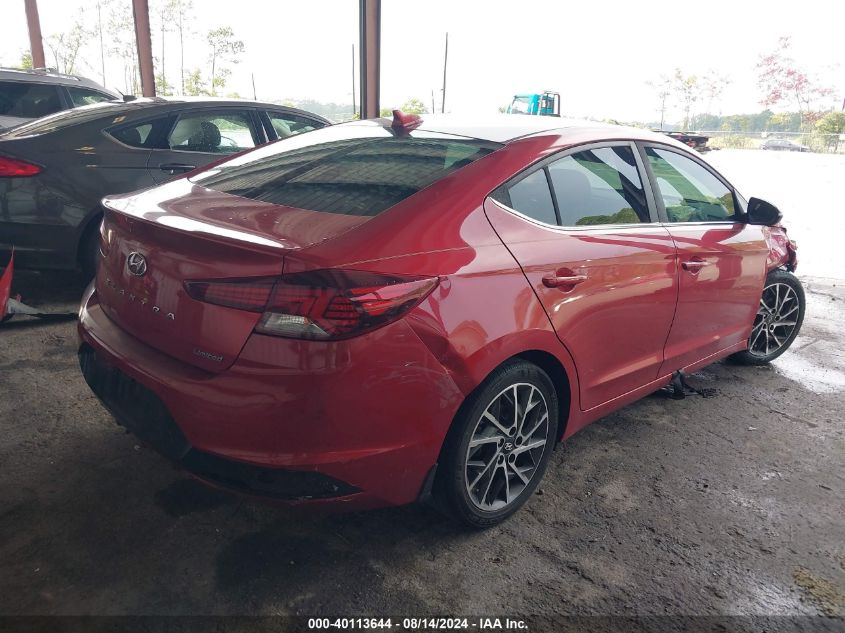 2019 Hyundai Elantra Limited VIN: 5NPD84LFXKH429136 Lot: 40113644