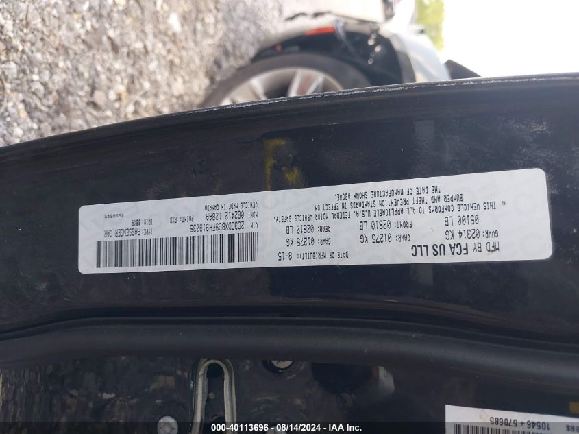 2C3CDXBG9FH918035 2015 Dodge Charger Se