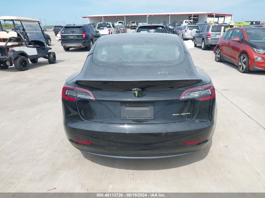 2022 Tesla Model 3 Long Range Dual Motor All-Wheel Drive VIN: 5YJ3E1EB7NF131935 Lot: 40113726