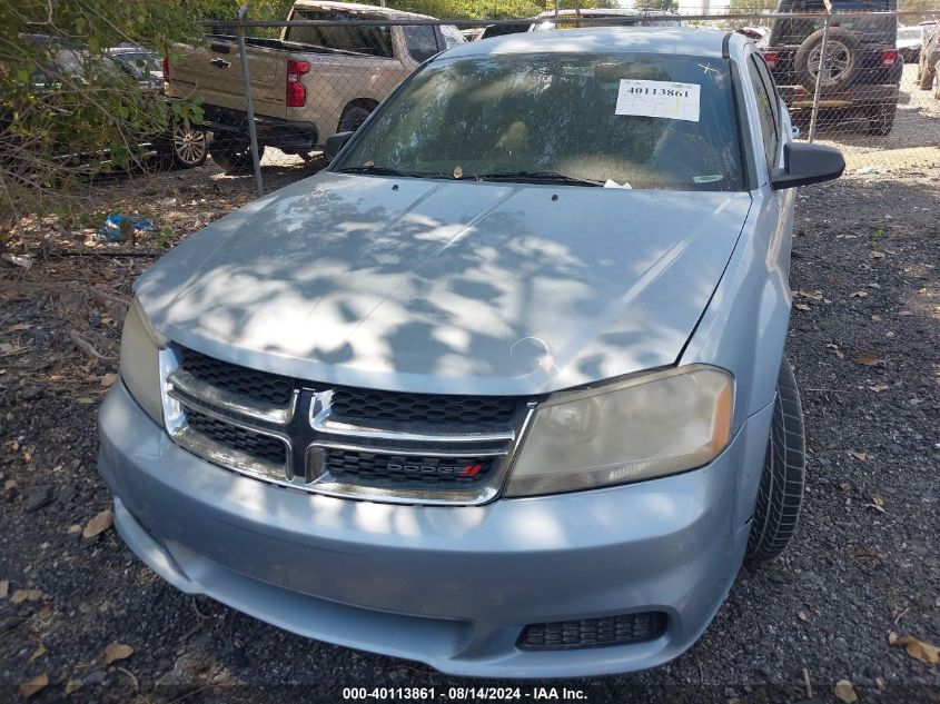 2013 Dodge Avenger Se VIN: 1C3CDZAB1DN712763 Lot: 40113861