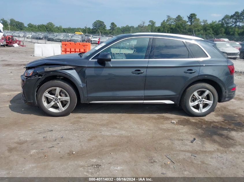 2021 Audi Q5 Premium 45 Tfsi Quattro S Tronic VIN: WA1AAAFY2M2056112 Lot: 40114032