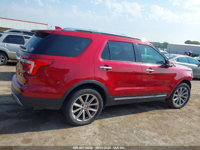 2017 Ford Explorer Limited VIN: 1FM5K8F87HGD04484 Lot: 40114036