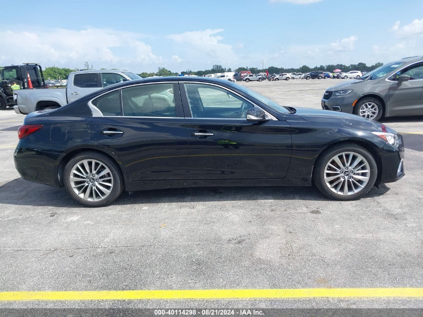 2021 Infiniti Q50 Luxe VIN: JN1EV7BP7MM702277 Lot: 40114298