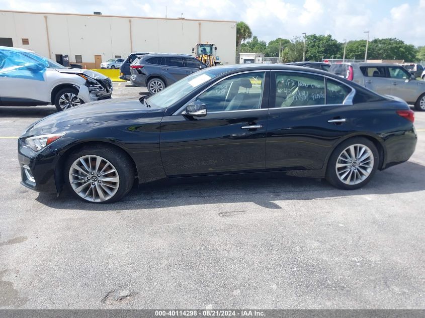 2021 Infiniti Q50 Luxe VIN: JN1EV7BP7MM702277 Lot: 40114298