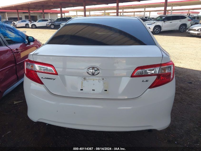 2012 Toyota Camry Le VIN: 4T4BF1FK0CR192315 Lot: 40114367