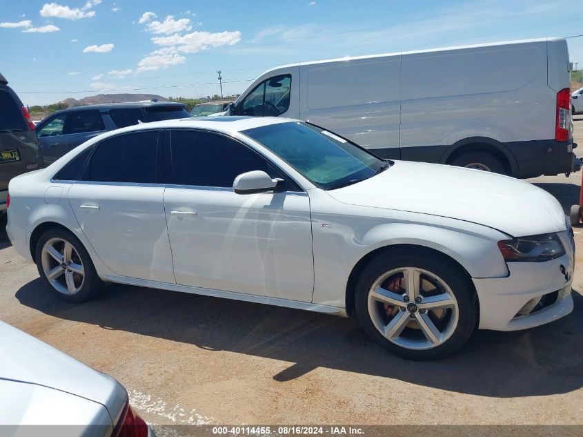 2012 Audi A4 2.0T Premium VIN: WAUFFAFL0CA055754 Lot: 40114455